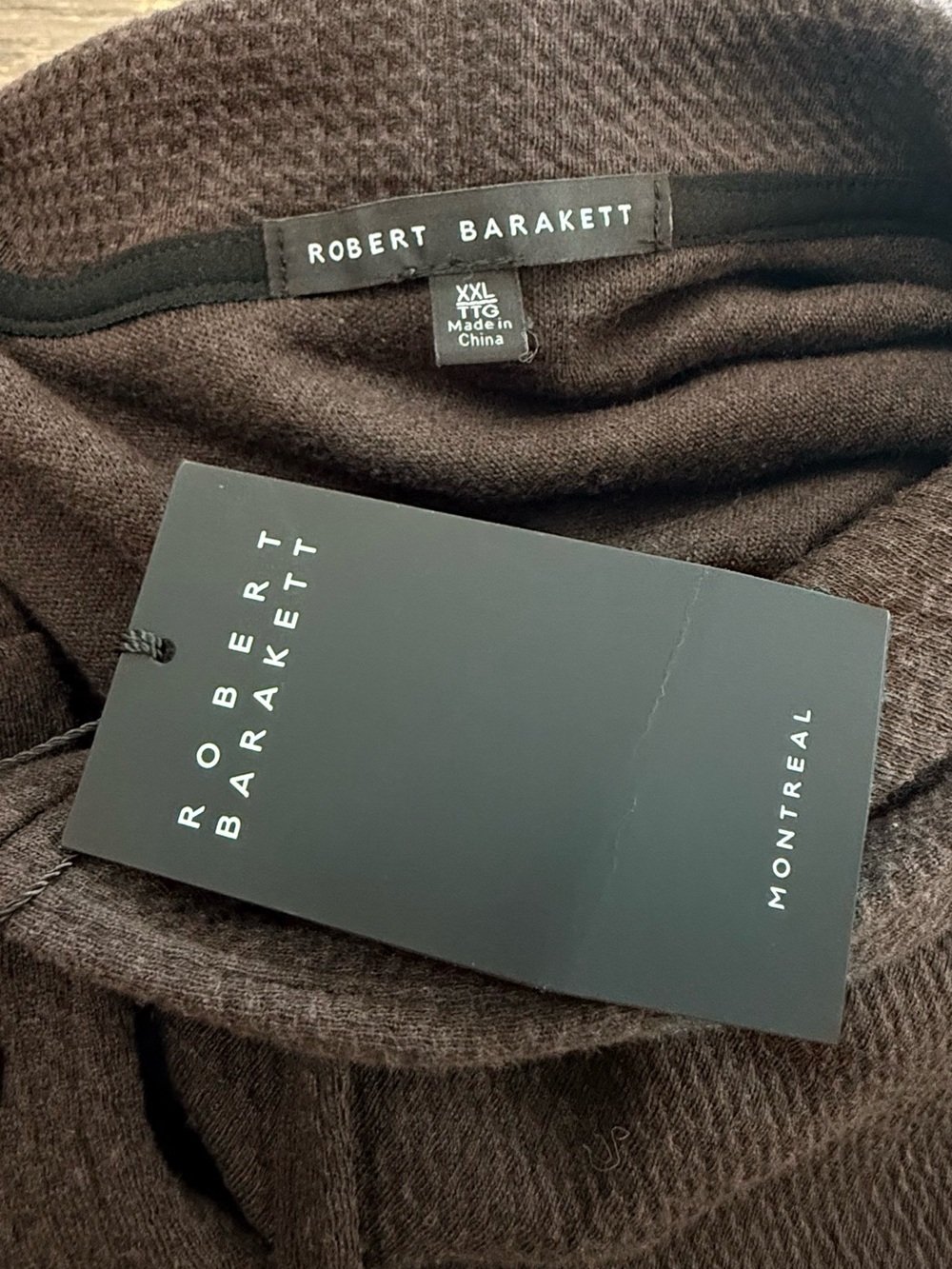 Nwt Robert Barakett | Kylian Waffle Knit Hoodie | Size Xxl — image 3 of 4